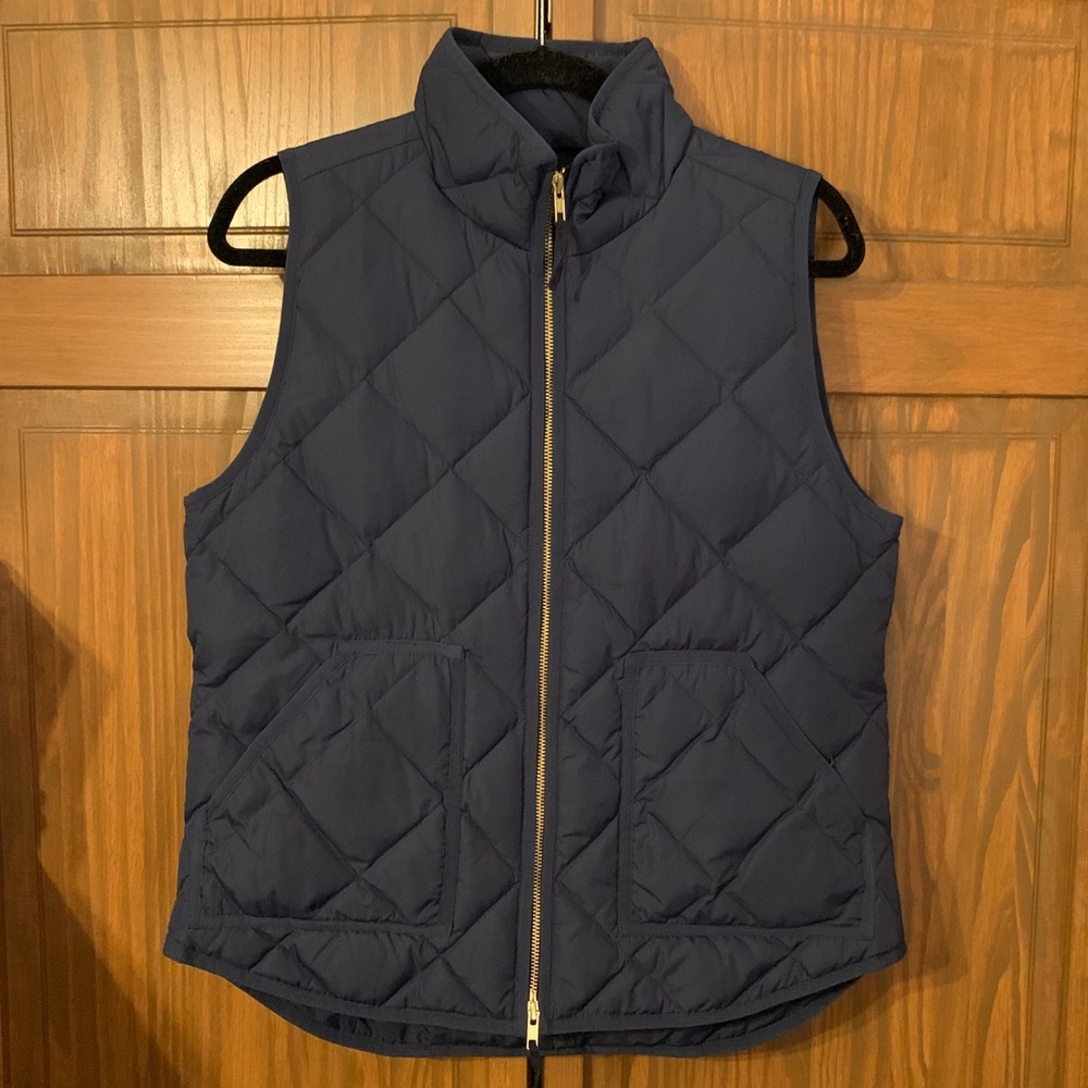 J. Crew Navy Puffer Vest